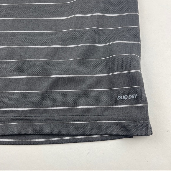 C9 Champion Duo Dry Polo Shirt Mens Large Gray Striped Short Sleeve - Picture 4 of 8